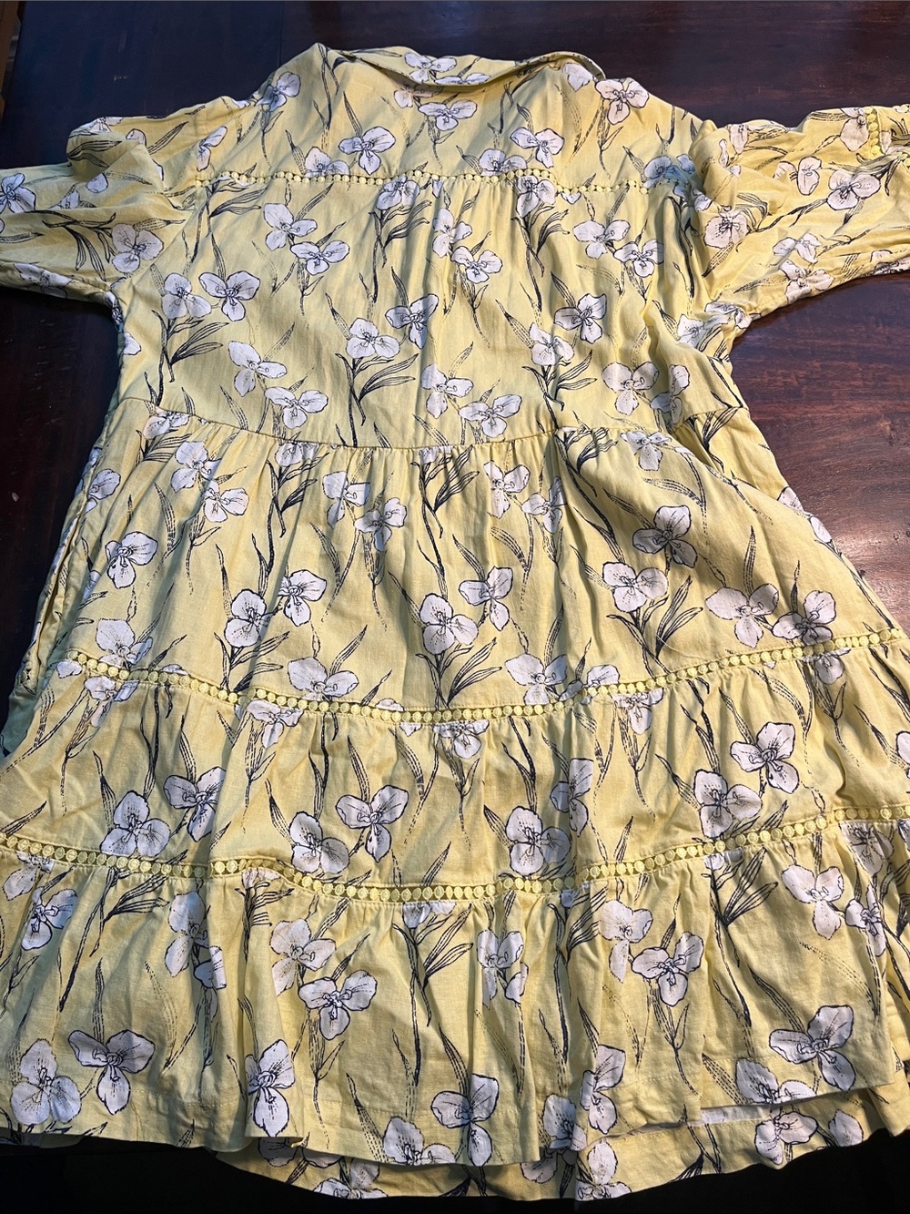 Maeve Yellow Floral Button-Front Dress - Picture 5 of 5